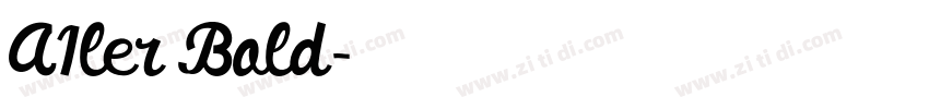A1ler Bold字体转换
